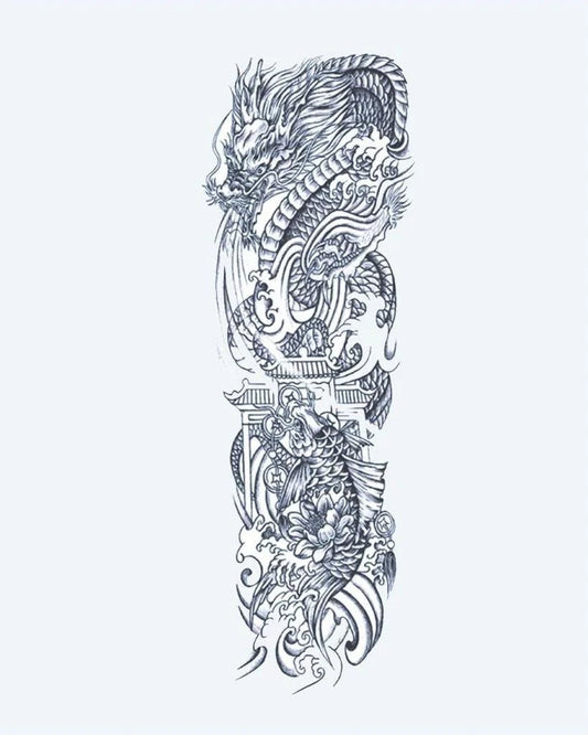 Dragon & Koi Fish