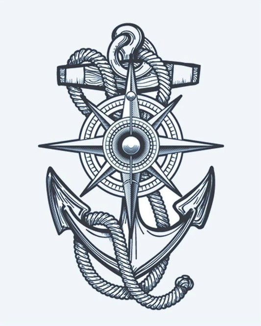 Anchor & Compass Rose