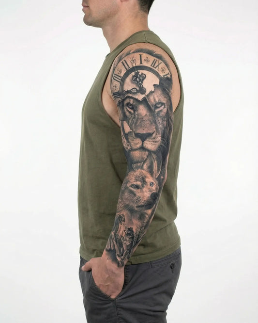Lion, Wolf & Clock