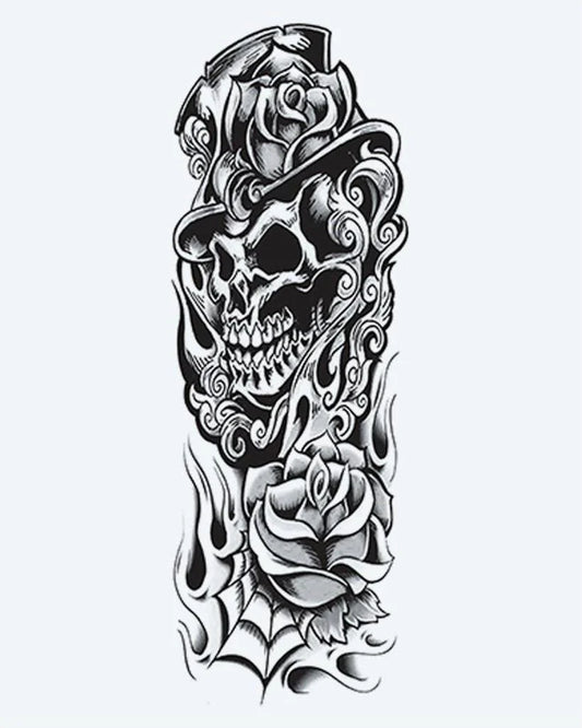 Skull in Top Hat & Roses