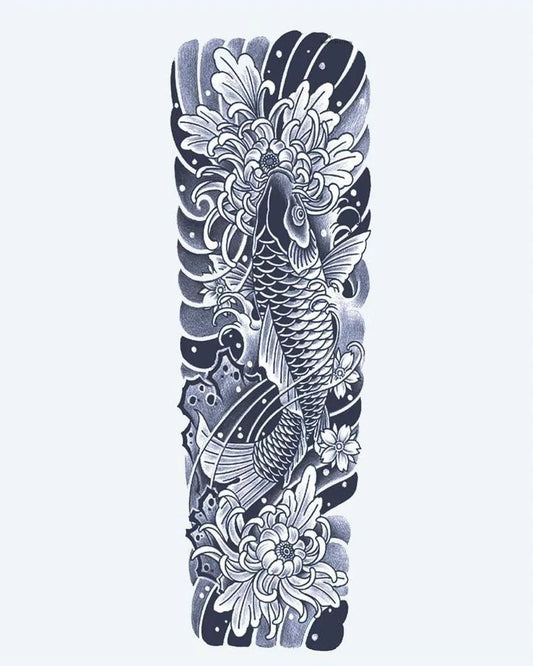 Koi Fish & Chrysanthemum Sleeve