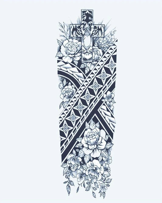 Tribal Cross & Roses