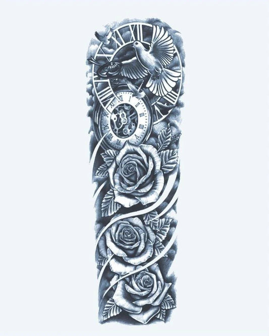 Clock, Dove & Roses